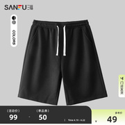 三福2023夏男士都市针织短裤  简约宽松净版纯色设计475162