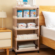 多层移动宝宝小推车置物架月子卧室婴儿用品新生儿玩具储物收纳架