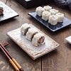 日式料理陶瓷寿司盘子，创意长方形平盘平板蛋糕小吃，盘特色碟子餐具