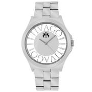 jivago全球购女士欧美腕表，24银色钢带简约款大表盘设计款