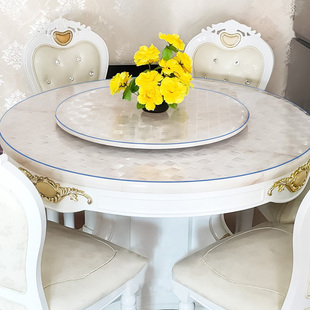 圆桌桌垫透明pvc餐桌垫圆形桌布，家用桌子桌面垫防水防油防烫免洗