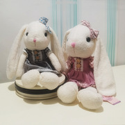 蕾丝裙公主兔毛绒玩具长耳兔公仔安抚布娃娃垂耳兔睡抱玩偶女