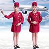 航空女童制服女孩空姐服装裙子飞行员表演出服饰套装角色扮演