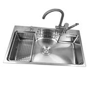 厨房洗菜盆304不锈钢大水槽水池单水槽水槽洗碗池加厚大单水槽台