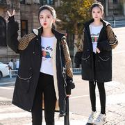 棉服女2024年新款冬季大码胖MM加厚减龄中长款工装棉衣外套200斤