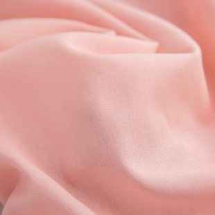 日本进口小纹工房粉色绉绸薄软夏日纯棉高档服装连衣裙粉色纯色布