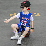 儿童篮球服男童球衣套装夏装儿童速干洋气中大童背心训练服短袖