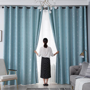 窗帘成品便宜北欧小窗帘布短帘半帘简约现代卧室遮光飘窗客厅