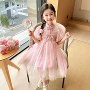 女童表演服旗袍仙女裙韩版洋气公主礼服裙六一童装潮
