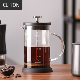 手冲咖啡壶法压壶家用煮咖啡，过滤式器具，冲茶器套装不锈钢过滤杯子