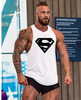新超人(新超人)健身健美运动训练宽松肌肉男背心，工字棉吸汗型紧身坎肩t恤