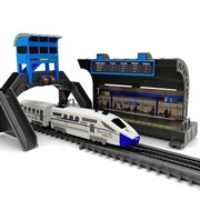 高铁和谐号小火车轨道车玩具，仿真动车拼装男孩汽车模型电动儿童