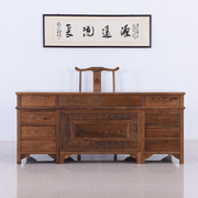 红木家具鸡翅木办公桌书房单人，中式实木书桌原木，写字台仿古老板桌