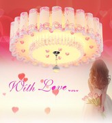 卧室灯LED吸顶温馨浪漫简约现代少女孩婚房粉色创意田园房间灯饰