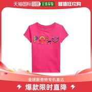 香港直邮潮奢 Polo Ralph Lauren 女童徽标棉质针织T恤(小童)童装