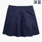 儿童百褶裙女童黑色，半身裙小学生卡其色校服裙子，中大童演出服短裙