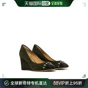 香港直邮salvatoreferragamo菲拉格，慕棕色女士坡跟鞋0591374
