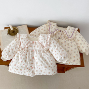 婴儿冬装棉服1岁2女宝宝，衣服棉袄可爱公主，加绒碎花外套加绒棉衣厚
