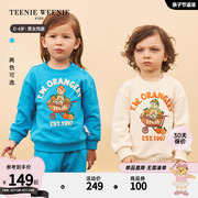 teenieweeniekids小熊童装，男女宝宝23冬季复古萌趣小熊卫衣