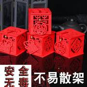结婚喜糖盒创意中国风礼糖盒木质糖果盒子镂空中式糖果包装盒