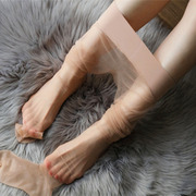 3D低腰无缝360包芯丝无痕纯色美腿塑形薄款粉底脚尖透明连裤丝袜