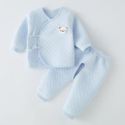 初生婴儿衣服秋冬夹棉保暖和尚服新生儿男女，宝宝纯棉内衣分体套装