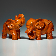 红木大象摆件一对实木质吸水象吸财如意象家居办公室店铺装饰