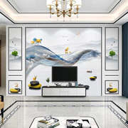 3d电视背景墙壁画现代简约客厅沙发，墙壁纸8d立体装饰墙纸轻奢墙布