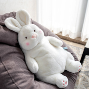 可爱大白兔兔子公仔毛绒玩具抱着睡觉玩偶慵懒床上布娃娃女生礼物