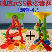 沙滩玩具儿童沙漏水车玩具决明子，沙漏黄荆子，沙漏塑料沙子沙漏水车