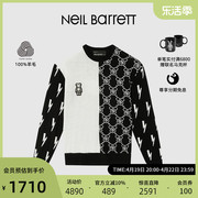 NEIL BARRETT/尼奥贝奈特xBE@RBRICK 2022秋冬男式羊毛长袖针织衫