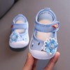 婴儿叫叫鞋秋季布鞋女童透气方口单鞋女宝宝软底防滑学步鞋1-2岁0