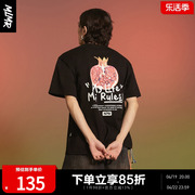MLMR24夏季水果印花短袖T恤经典黑情侣男女装宽松百搭打底衫