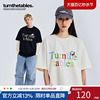 turnthetables潮牌春日彩色小花，字母印花短袖男t恤半袖上衣情侣款