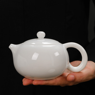 羊脂玉白瓷茶壶西施壶家用泡茶器带过滤单壶水壶陶瓷功夫茶具LOGO