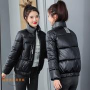 亮面羽绒棉衣女短款2020韩版宽松棉服面包服冬装，学生棉袄外套