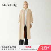 Marisfrolg/玛丝菲尔秋季毛呢大衣女中长款羊毛时尚外套