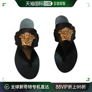 香港直发versace范思哲女士，平底凉鞋黑色轻便dsr012cdvt2pd410c