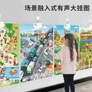 早教儿童汉语拼音aoe字母表语音，小孩发声墙贴宝宝学习有声挂图画