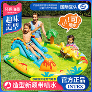 intex充气海洋球池喷水戏，水池婴幼儿童，游泳池钓鱼沙池波波滑梯池