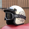 3c认证orz复古摩托车头盔，男女电动踏板半覆式34半盔四季情侣小牛