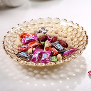 凰权创意家用水果盘客厅现代茶几大小零食盘简约个性网红水晶玻璃