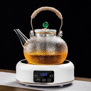 蒸煮一体玻璃茶壶耐热蒸汽提梁煮茶壶电陶炉加热全自动煮茶器泡茶