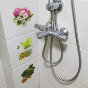 厨房洗手间瓷砖防水贴画遮瑕补孔洞浴室卫生间玻璃装饰贴花纸创意