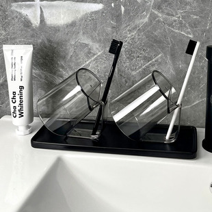 浴室倒置沥水漱口杯创意个性简约情侣刷牙杯牙缸洗漱杯子家庭套装