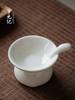 带柄茶漏茶滤茶叶过滤网泡茶白瓷陶瓷滤茶器茶水分离茶隔茶道配件