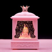 城堡公主水晶音乐盒小夜灯少女高档创意面装饰摆件儿童生日礼物女
