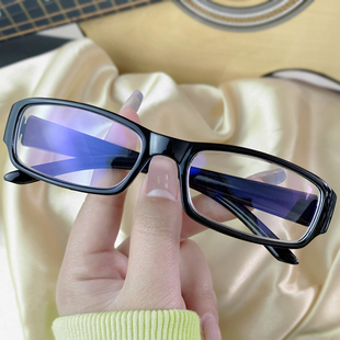 超轻蓝膜防辐射近视眼镜成品，配100-600度眼镜框平光眼镜架男女款