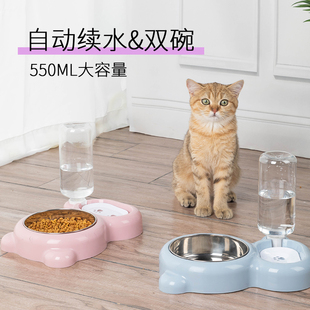 猫碗双碗猫盆食盆狗盆狗狗碗猫咪狗保护颈椎粮猫宠物饭水防打翻盆