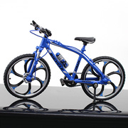 合金模型自行车摆件仿真速降山地车迷你公路越野赛车手指单车玩具